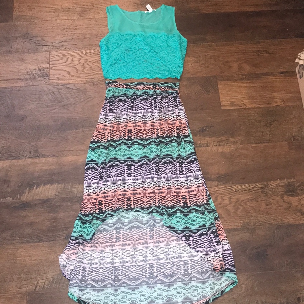 High Waisted High Low Skirt